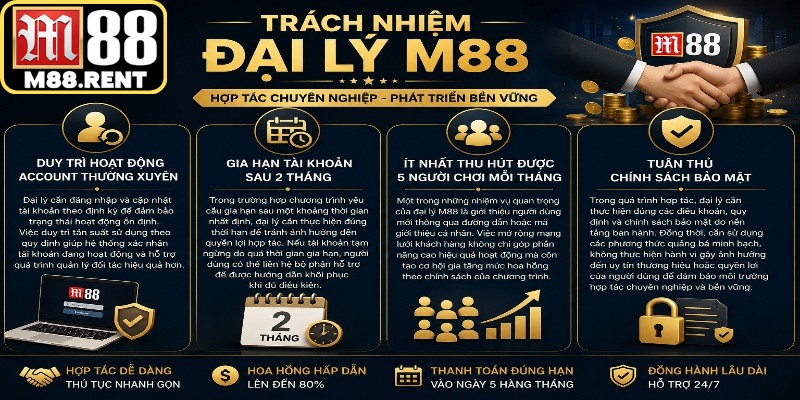 Tìm hiểu trách nhiệm của đại lý M88